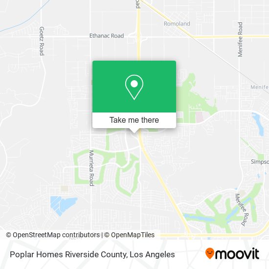 Poplar Homes Riverside County map