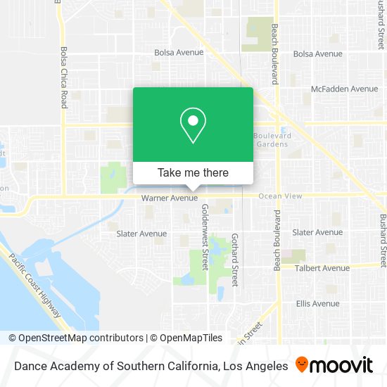 Dance Academy of Southern California map