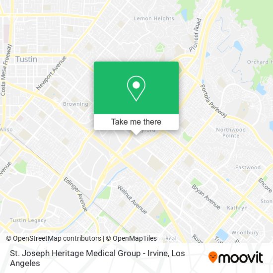 St. Joseph Heritage Medical Group - Irvine map