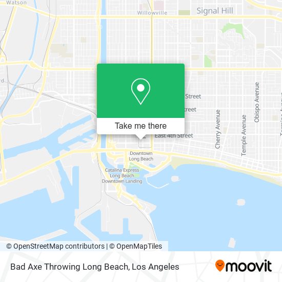 Mapa de Bad Axe Throwing Long Beach