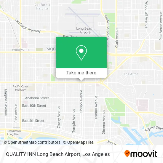 QUALITY INN Long Beach Airport map