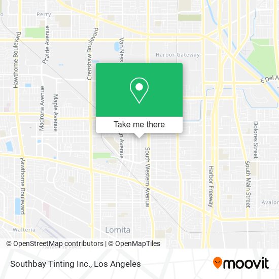 Southbay Tinting Inc. map