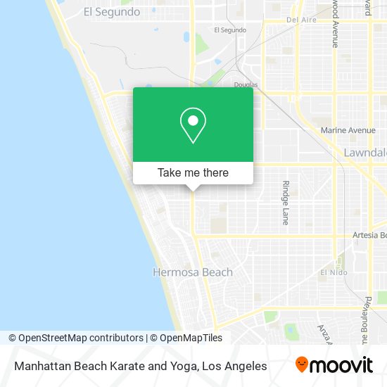 Manhattan Beach Karate and Yoga map