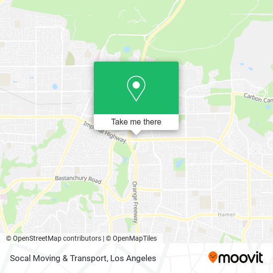 Socal Moving & Transport map