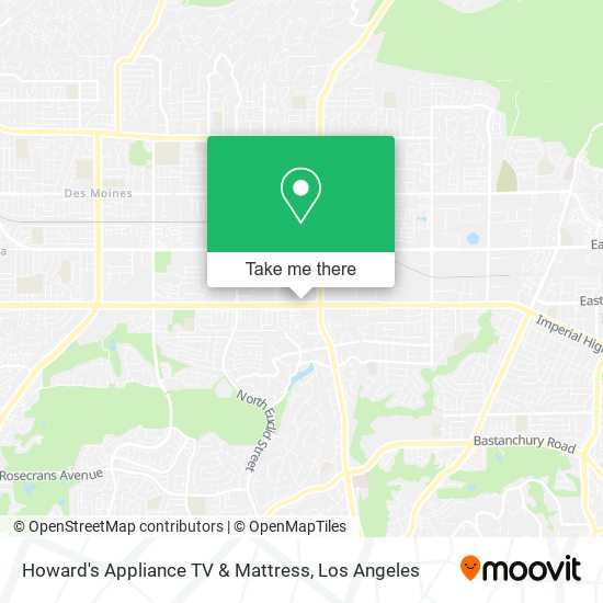 Howard's Appliance TV & Mattress map