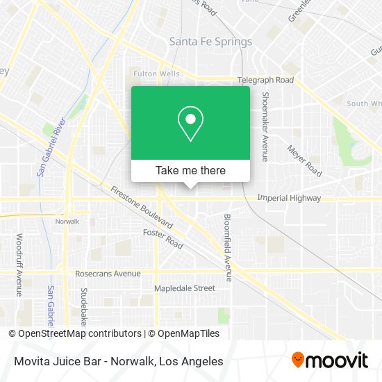Movita Juice Bar - Norwalk map