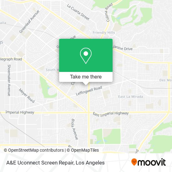 Mapa de A&E Uconnect Screen Repair
