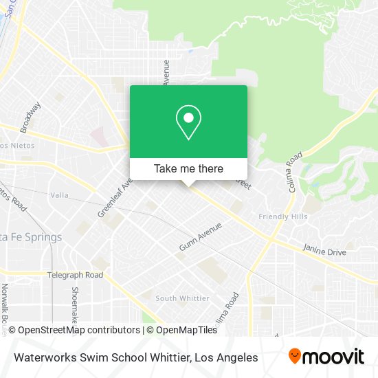 Waterworks Swim School Whittier map