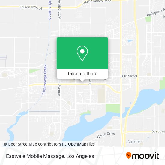 Eastvale Mobile Massage map