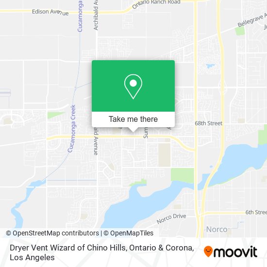 Dryer Vent Wizard of Chino Hills, Ontario & Corona map