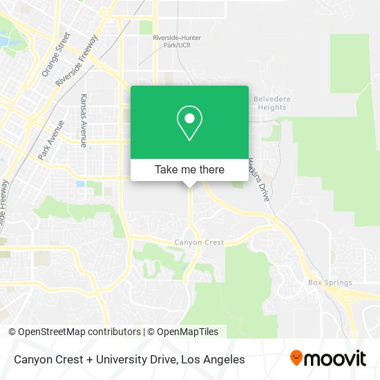 Mapa de Canyon Crest + University Drive