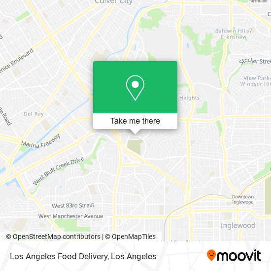 Los Angeles Food Delivery map