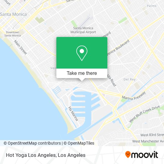 Mapa de Hot Yoga Los Angeles