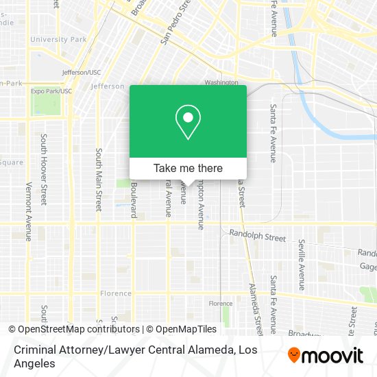 Mapa de Criminal Attorney / Lawyer Central Alameda