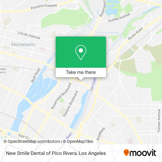 New Smile Dental of Pico Rivera map