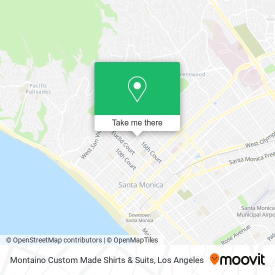 Montaino Custom Made Shirts & Suits map
