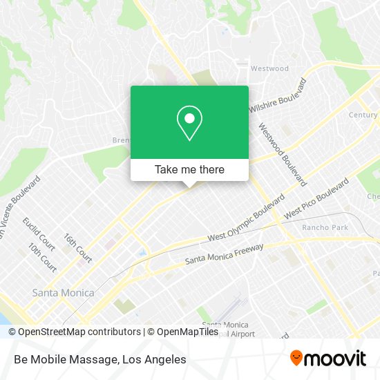 Mapa de Be Mobile Massage