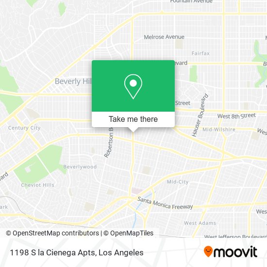 Mapa de 1198 S la Cienega Apts