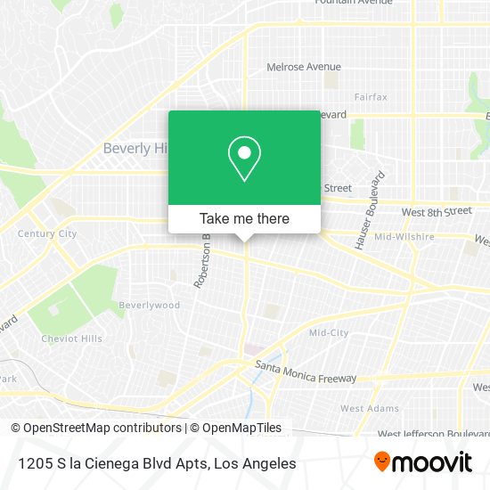 Mapa de 1205 S la Cienega Blvd Apts