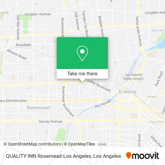 Mapa de QUALITY INN Rosemead-Los Angeles