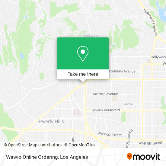 Mapa de Wawio Online Ordering