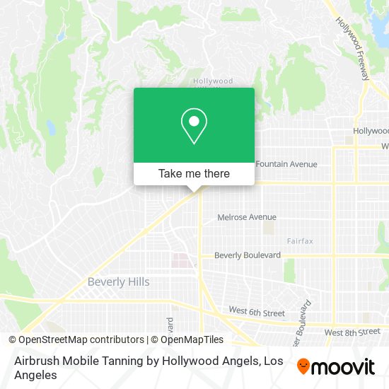 Airbrush Mobile Tanning by Hollywood Angels map