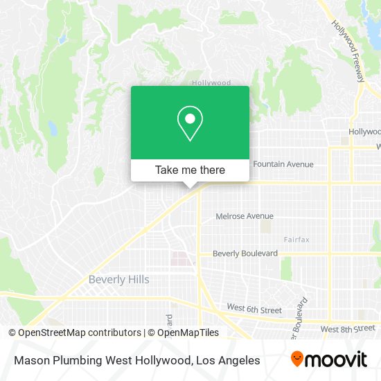 Mason Plumbing West Hollywood map