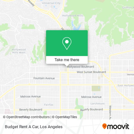 Budget Rent A Car map