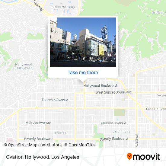 Mapa de Ovation Hollywood