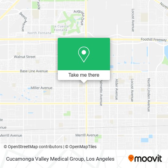 Mapa de Cucamonga Valley Medical Group