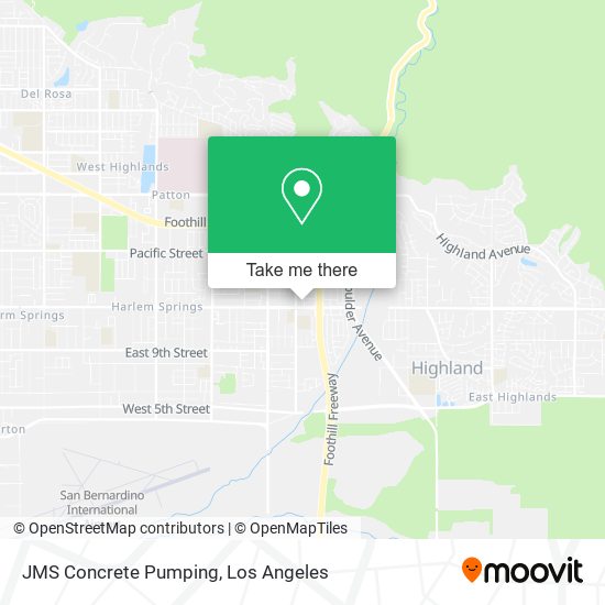 JMS Concrete Pumping map