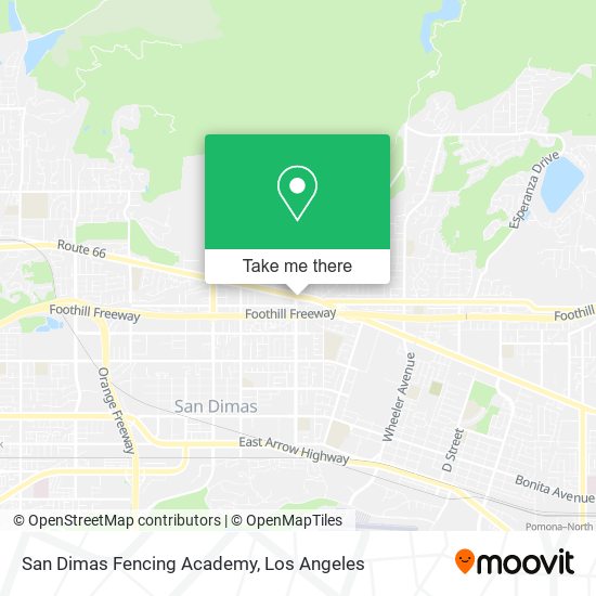 San Dimas Fencing Academy map