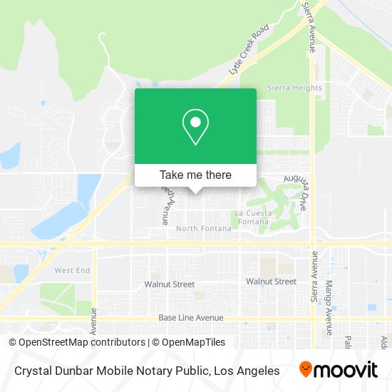 Crystal Dunbar Mobile Notary Public map