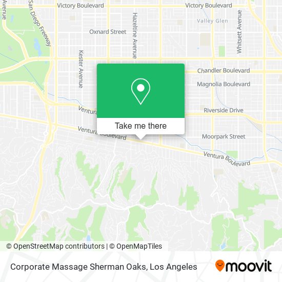 Mapa de Corporate Massage Sherman Oaks