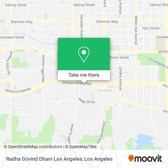 Mapa de Radha Govind Dham Los Angeles