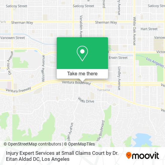 Injury Expert Services at Small Claims Court by Dr. Eitan Aldad DC map