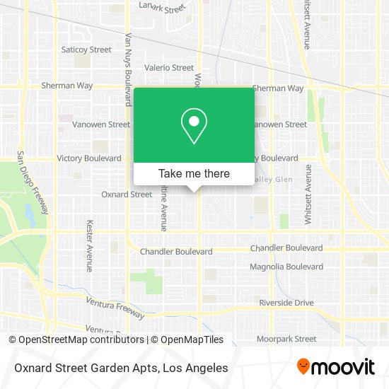 Oxnard Street Garden Apts map