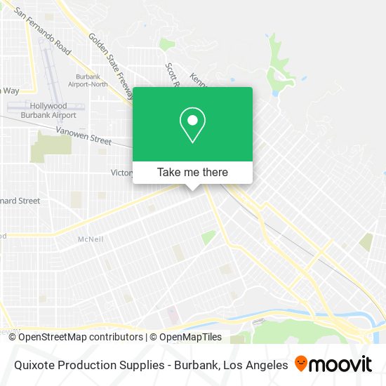 Quixote Production Supplies - Burbank map