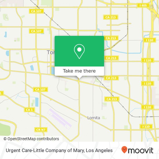 Mapa de Urgent Care-Little Company of Mary