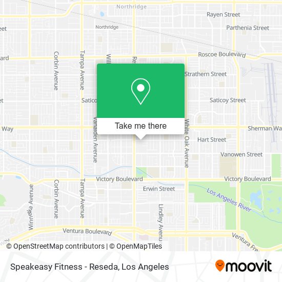Mapa de Speakeasy Fitness - Reseda