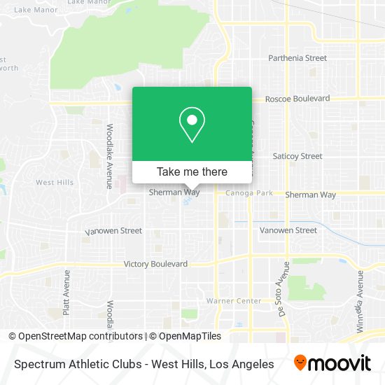 Spectrum Athletic Clubs - West Hills map