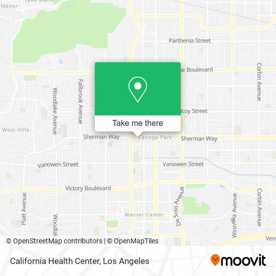 Mapa de California Health Center