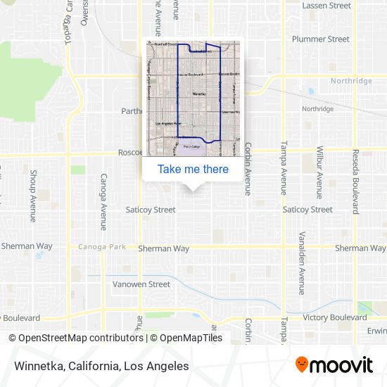 Winnetka, California map