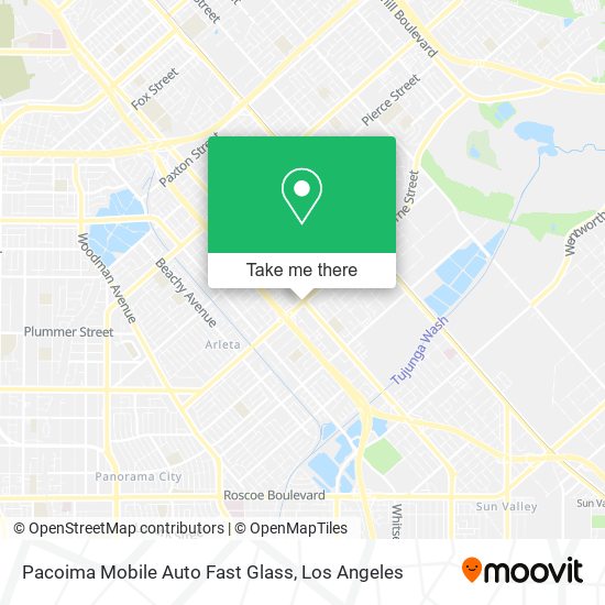 Mapa de Pacoima Mobile Auto Fast Glass