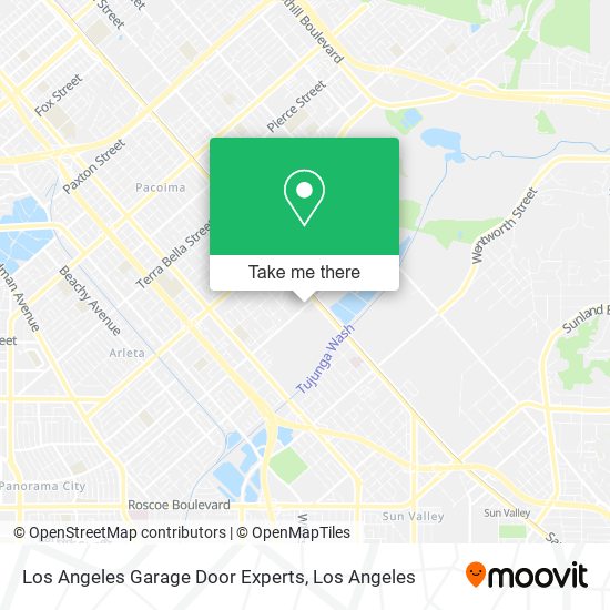 Los Angeles Garage Door Experts map