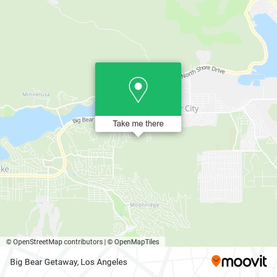 Big Bear Getaway map