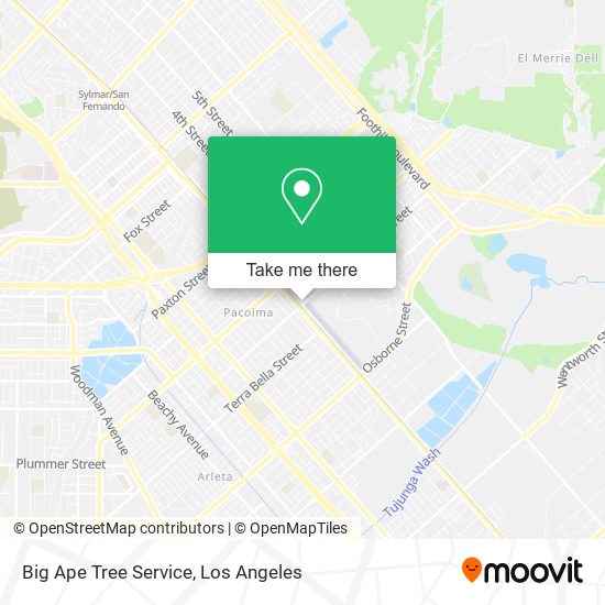 Big Ape Tree Service map