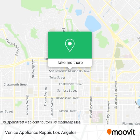 Venice Appliance Repair map