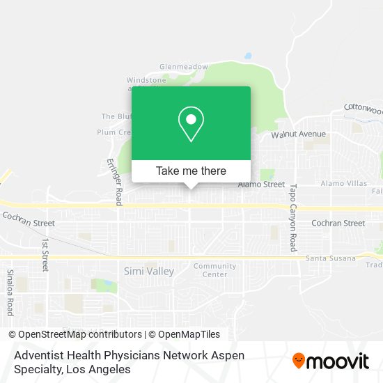 Adventist Health Physicians Network Aspen Specialty map