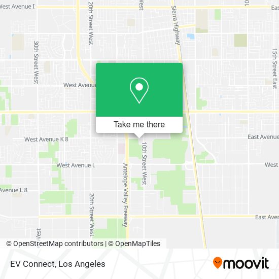 EV Connect map